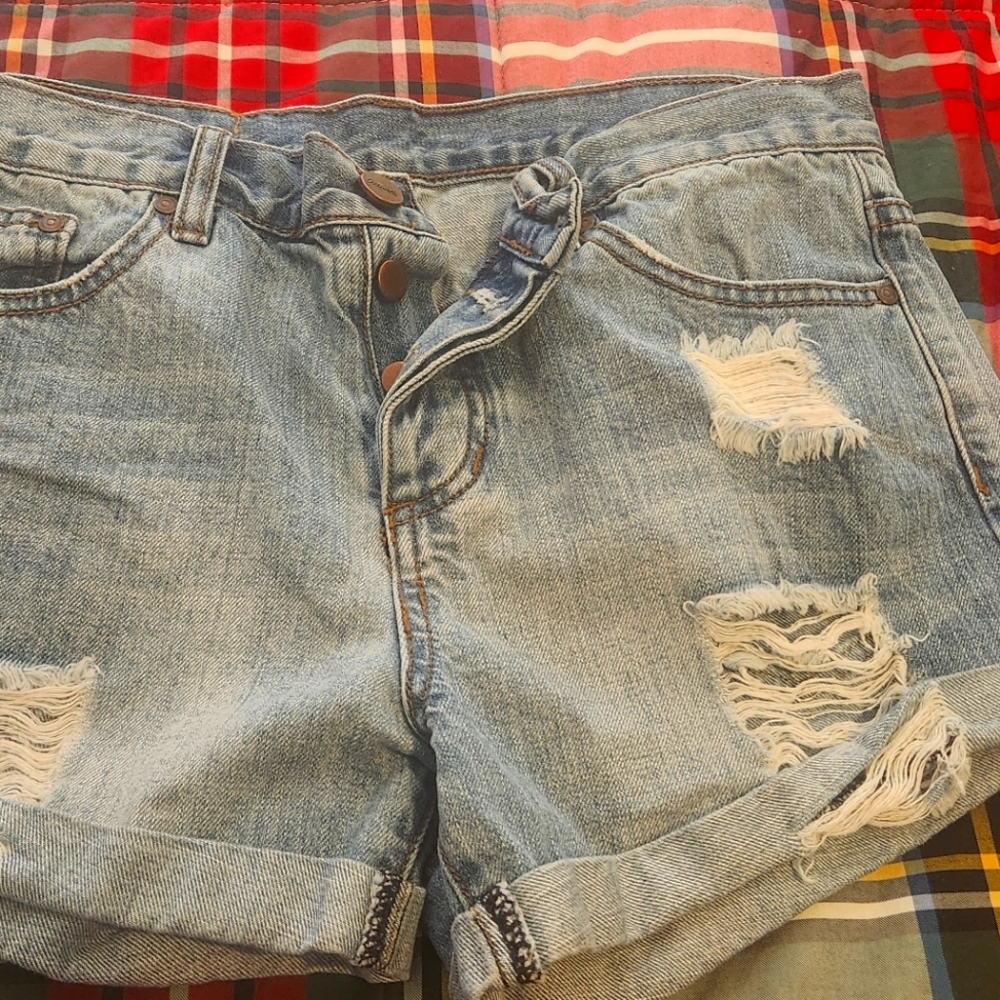 Denim Distressed Women Shorts